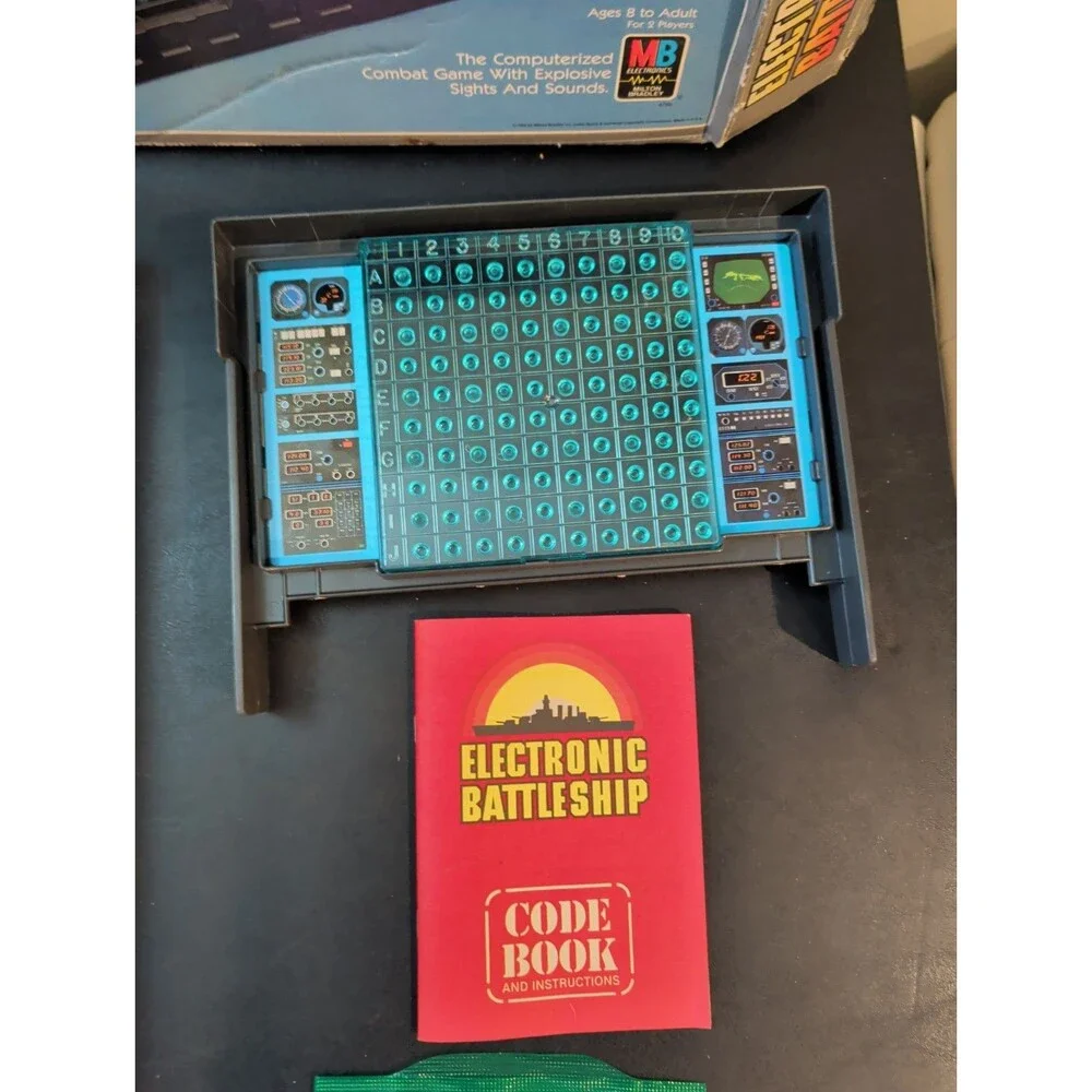 PARTS ONLY Vintage 1982 Milton Bradley Electronic Battleship Game In Box MB